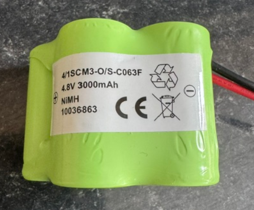4.8V 3Ah Ni-MH Battery with connector Sub C 11190017