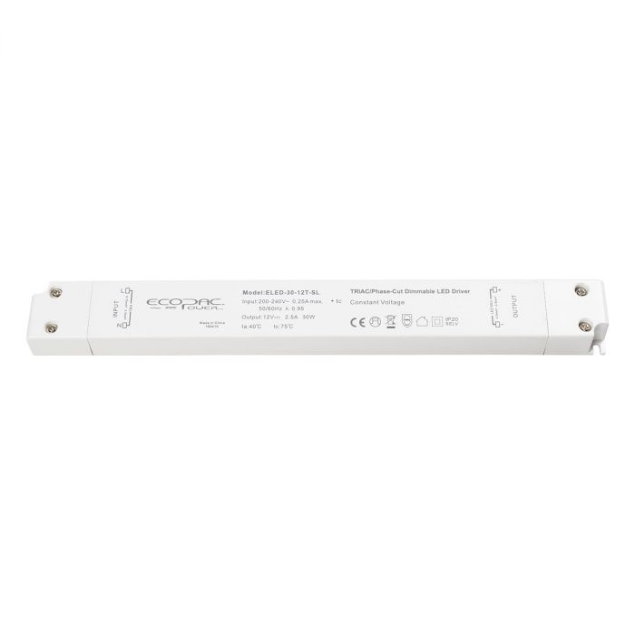 ELED-30P-24T-SL - Ecopac ELED-30P-24T-SL Slimline TRIAC Dimmable LED Driver 30W-24V