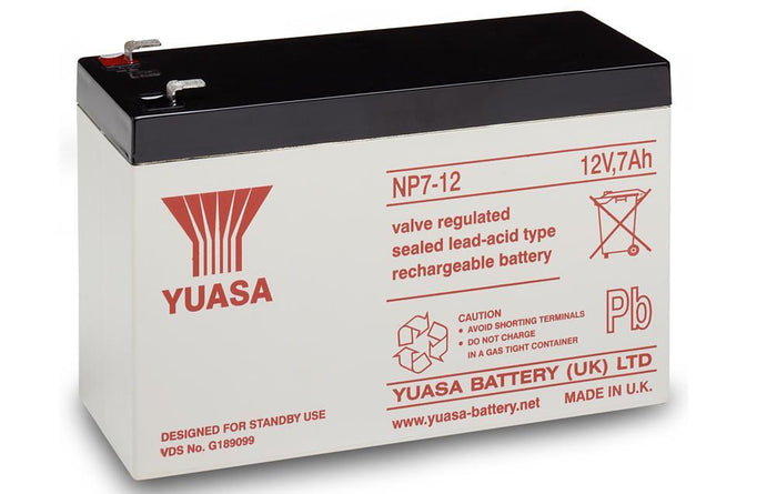 NP7-12 Yuasa 12v 7Ah Lead Acid Battery