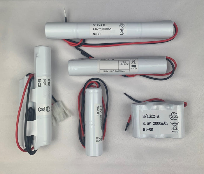 Sub C Ni-CD 1.5Ah 1.6Ah 2.0Ah 2.4v 3.6v 4.8v 6.0v