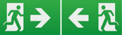 Running Man Legend (kit of 2) with Left/Right Facing Arrow for EMEXIT / EMLREC / EMLSUS / EMXST