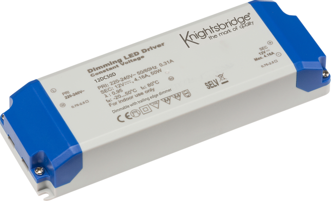 IP20 12V 50W DC Dimmable LED Driver - Constant Voltage 12DC50D