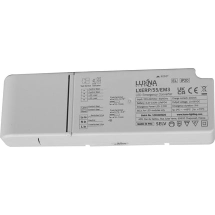 Luxna LXPAN LED Panel 3 Hour Emergency Pack LXERP/55/EM3