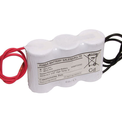 Yuasa 3DH4-0L3 Emergency Battery 3 Cell Side by Side c/w Leads