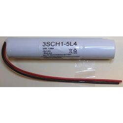 3SCH1-5L4  3.6V 1600MAH  SUB C Emergency Battery Ni-CD