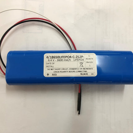 4/18650Lifepo4-2-2s2p 6.4V 3600Ma 3 Wire