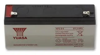 YUASA NP2.8-6 - BATTERY, LEAD-ACID 6V 2.8AH