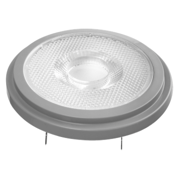 AR111-LED for exchange with 12V halogen lamps, warm white light, 24°, dimmable, base G53