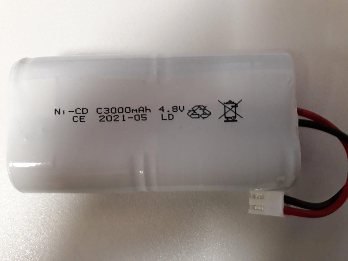 4/1C2-8-C-C031F 4.8V C Size  Ni-Cd 2800Ma ( 3000 ) ma with connector
