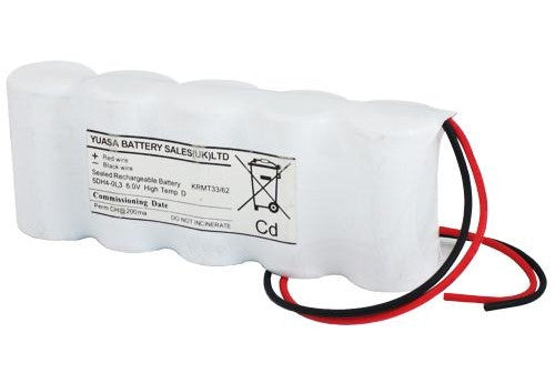 Yuasa 5DH4-0L3 - Emergency Battery 5 Cell Side by Side c/w Leads