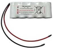 RBSS5LSC 6.0V 2AH NICAD SIDE BY SIDE EMERGENCY BATTERY WITH FLY LEADS