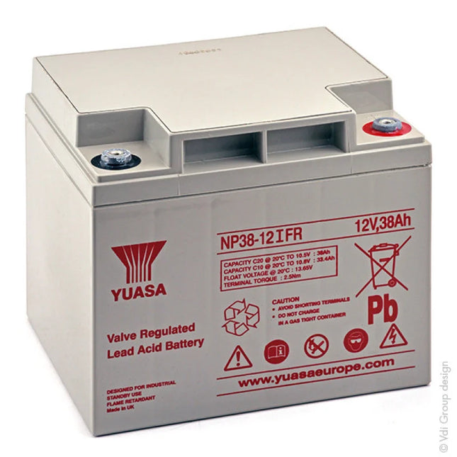 Yuasa NP38-12IFR 2V 38Ah Sealed Lead Acid Battery