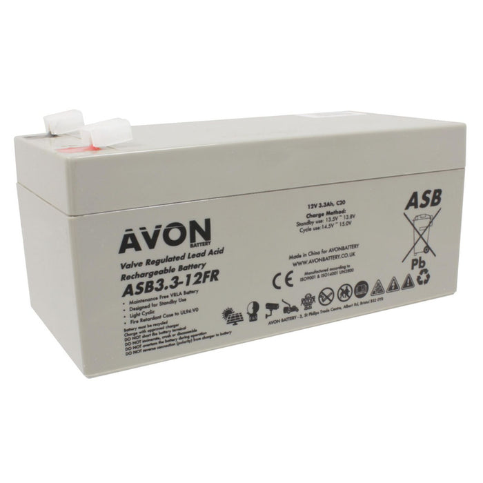 ASB12.3.3FR  12V 3.3AH GENERAL PURPOSE VRLA BATTERY