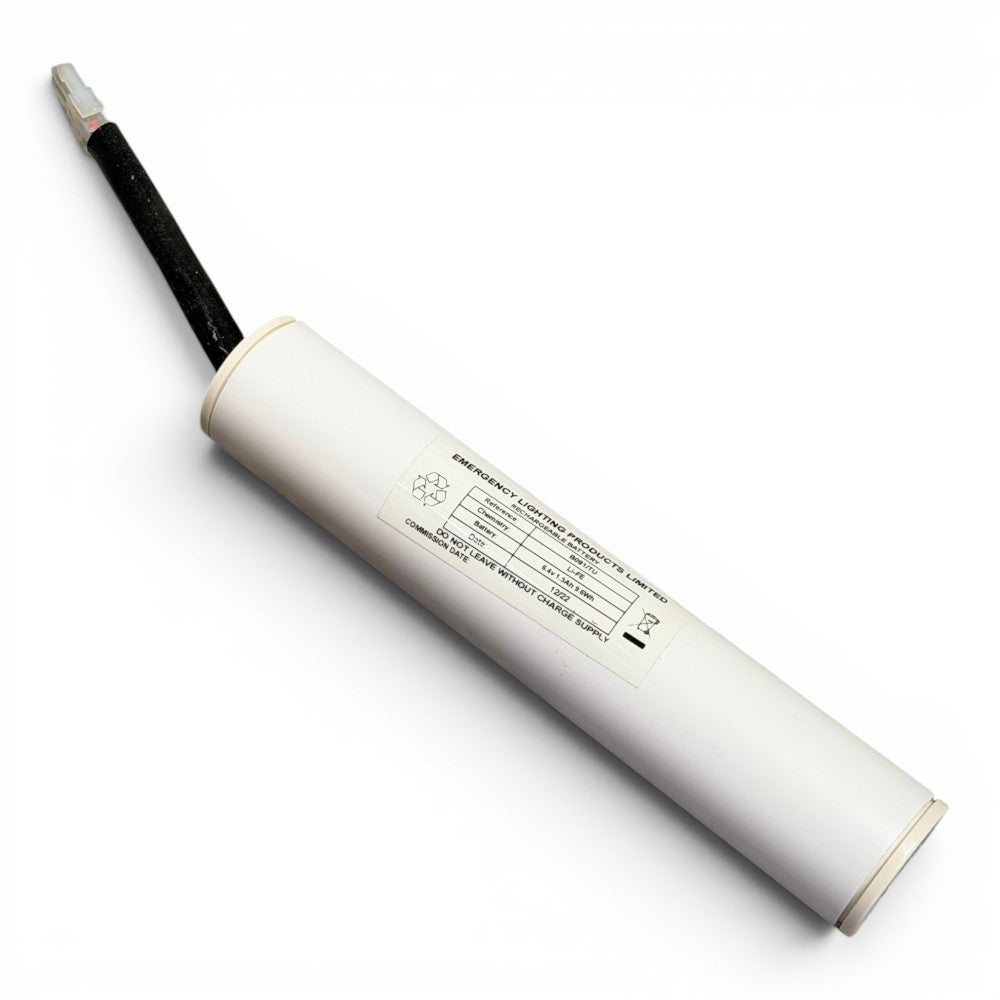 ELP B091T/TU – 2 Cell 6.4V 1.5AH LiFePO4 Emergency Lighting Battery, Housed Within a Fire Resistance Tube