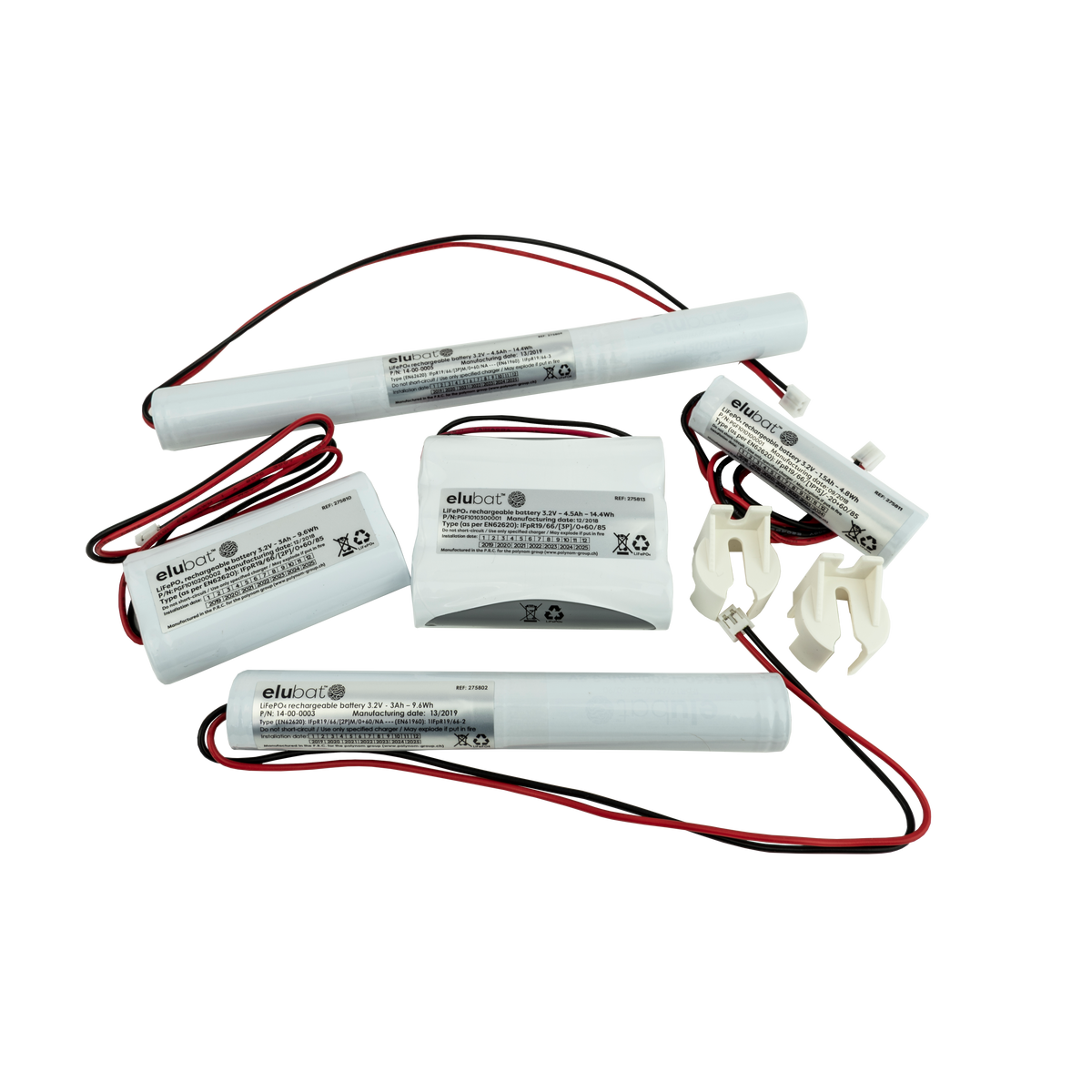 Luxbox BATTERY LIFEPO4 1865 3.2V 4.5AH 3-CELL - 250MM JST-EHR-2 14-12-0005