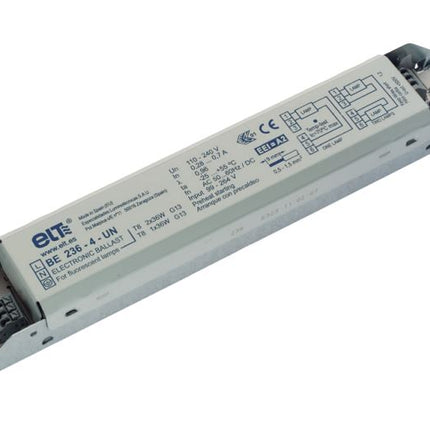 ELT BE 236-4-UN - Linear Electronic ballast  T8, 2 x 18/36W  110-260v
