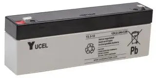 YUASA Y2.3-12 - BATTERY, LEAD ACID 12V 2.3AH, YUCEL