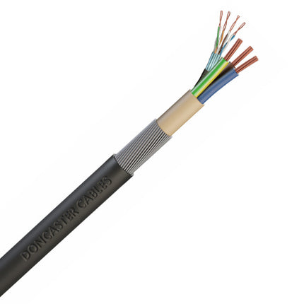 Doncaster EV-Ultra 3 Core 6mm² Power + CAT5 Steel Wire Armour PVC Cable - 20m Reel