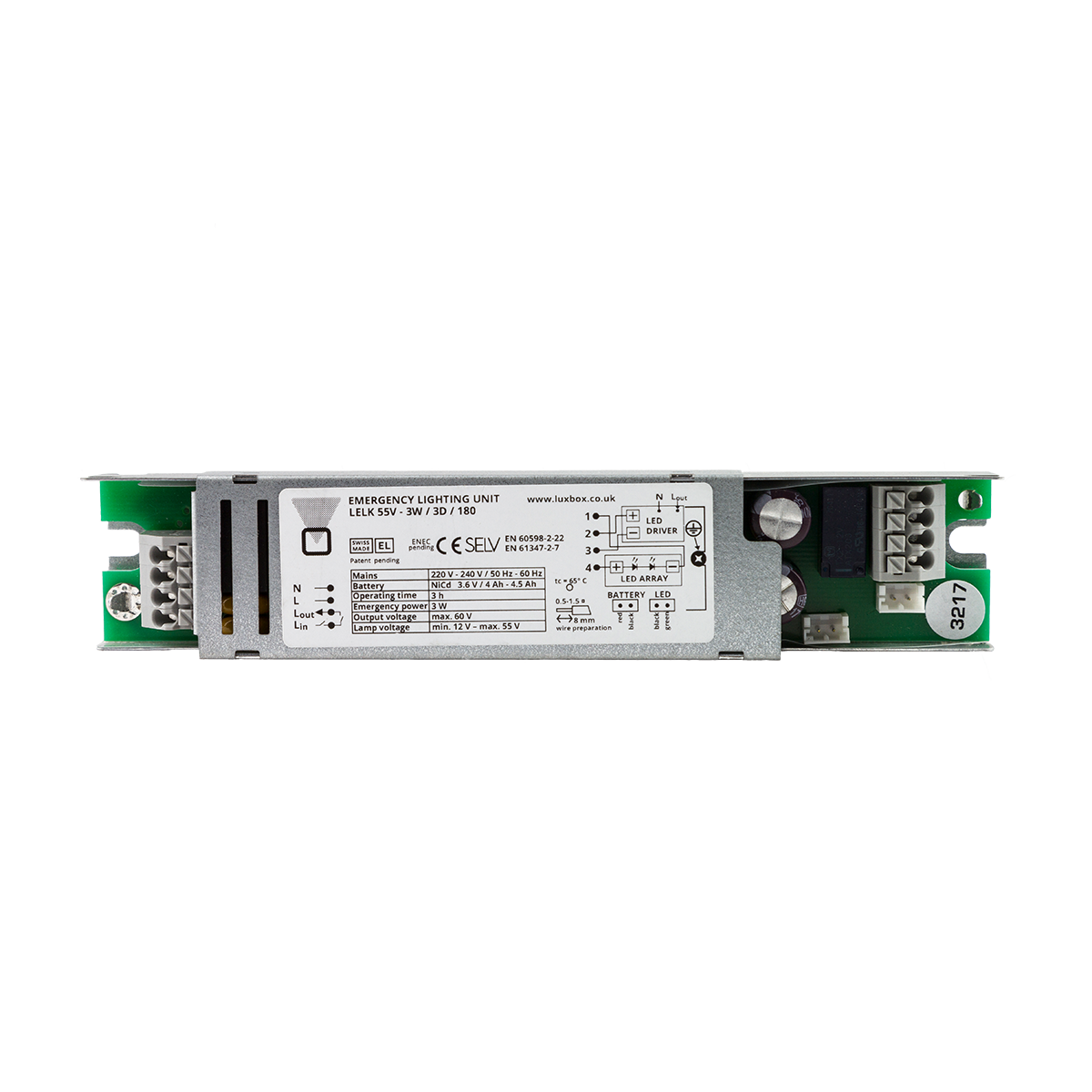 Luxbox LELT-SG 220V-3W/3X1865/180LI - LFP INVERTER SELF TEST - T CA 10-02-0884