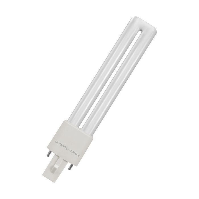 LS9CW Crompton LED PLS Light Bulb 2-Pin 4.5W Direct to Mains Cool White 4000K Push Fit Opal