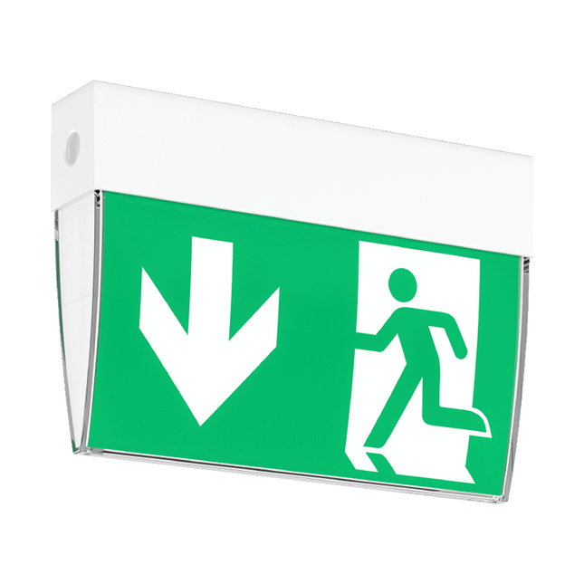 Luxbox WEDGE EXIT SIGN 1 CELL 3 HOURS MAINTAINED LXE-W-1-3-M