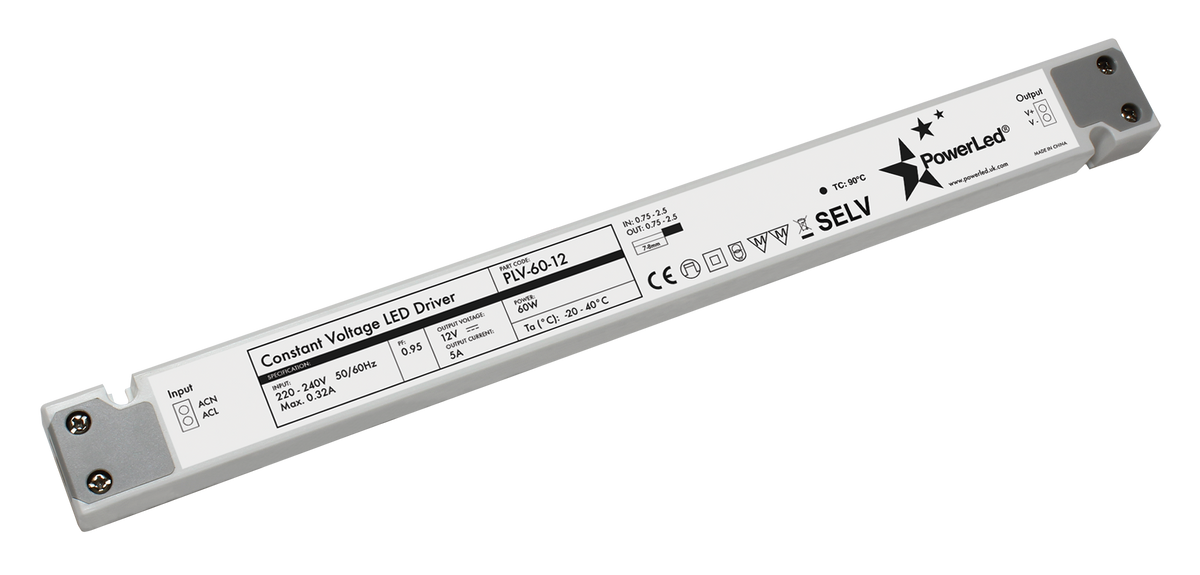 PLV-60-12 60W 12V Slimline Non dim