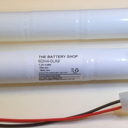 BA-6/4000DHD   7.2v 4.0Ah 3+3 Ni-CD D Size Emergency Battery