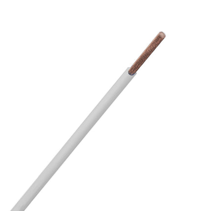 Single Core White Lighting Cable - 0.8mm - 100m