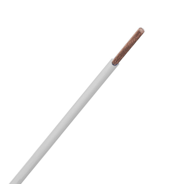 Single Core White Lighting Cable - 0.8mm - 100m