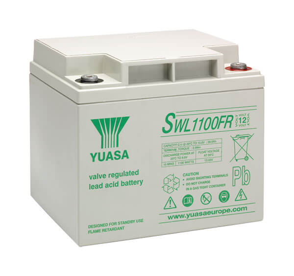 Yuasa SWL1100FR 12V 40.6Ah High Rate VRLA Battery
