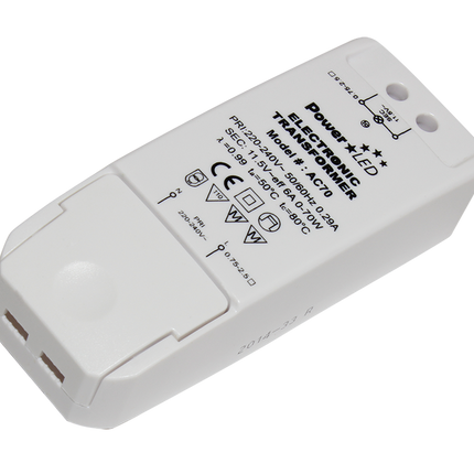 PowerLED AC70 0 ~ 70W 11.5VAC 6A IP20 Triac Dimmable AC-AC Electronic Transformer