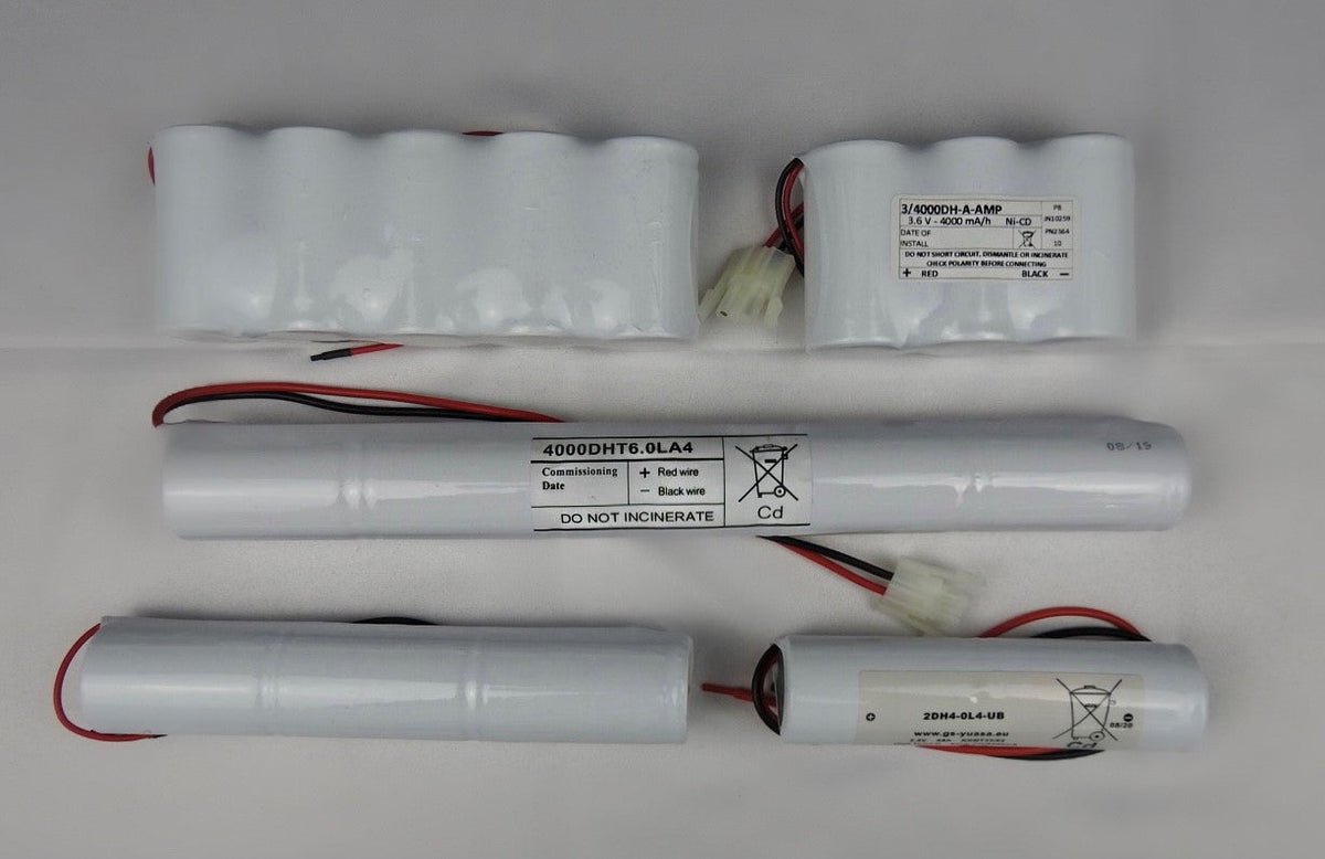 Emergency  Batteries D Sizes   Ni-cd 4Ah  2.4v 3.6v 4.8v 6v 7.2v