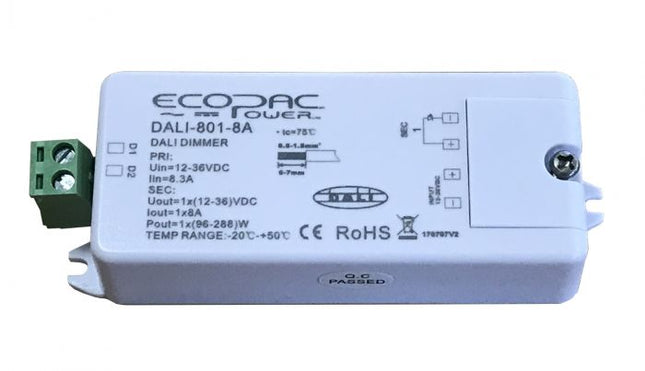 DALI-801-8A - Ecopac LED DALI Dimming Interface DALI-801-8A