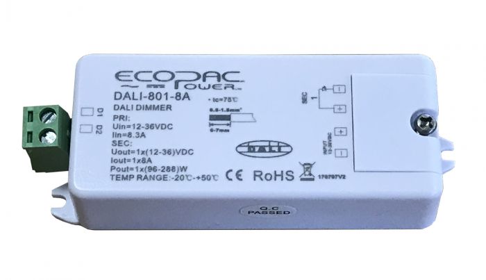 DALI-801-8A - Ecopac LED DALI Dimming Interface DALI-801-8A