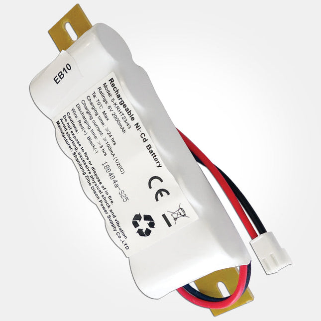 Eterna EB10 Ni-Cd 6V 2000mAh Side By Side Battery