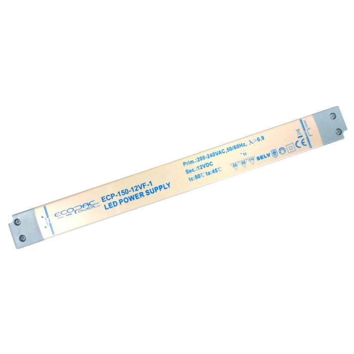 ECP150-24VF-1 - Ecopac ECP150-24VF-1 Slimline Constant Voltage LED Driver 150W 12V LED Driver Shorters UK - Shorters UK