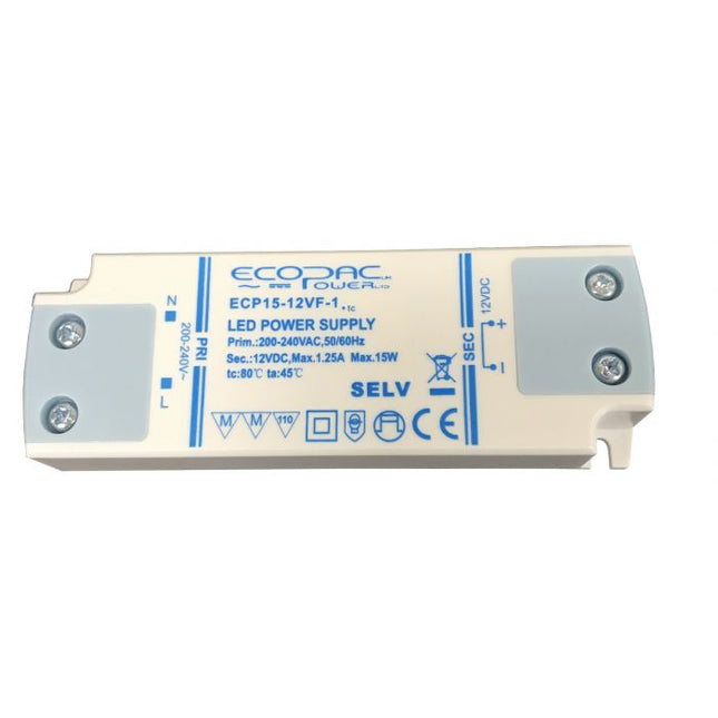 ECP15-24VF-1 - Ecopac Low Profile LED Driver ECP15-24VF-1 15W 24V