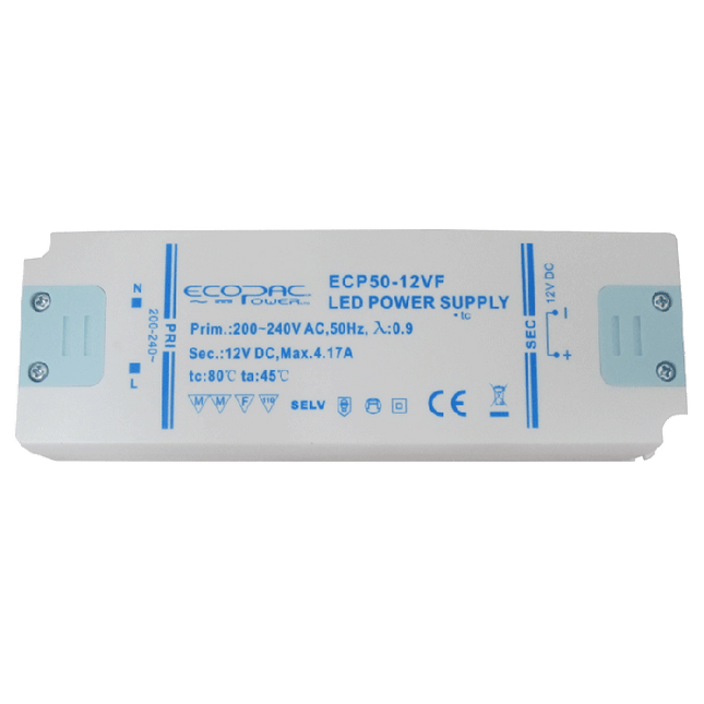 ECP50-24VF - Ecopac Constant Voltage LED Driver ECP50-24VF 50W 24V