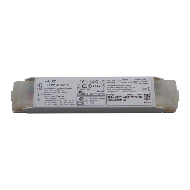 eldoLED ECOdrive 361/A6 - 30w 0-10V dimmable constant current LED driver with configuration