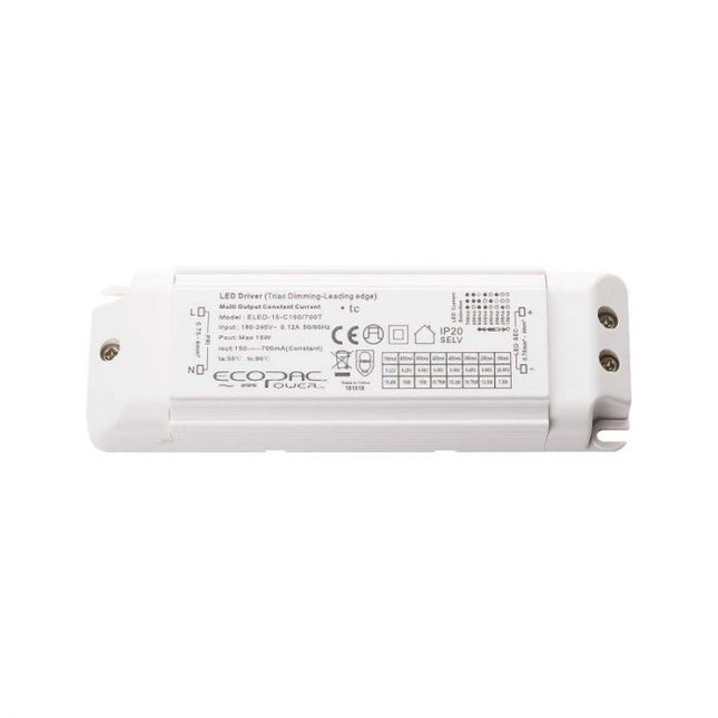 ELED-15-C150/700T  Selectable Constant Current LED Driver 150-700mA