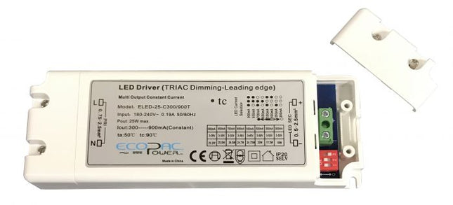 ELED-25-C300/900T - ECOPAC Constant Current LED Driver ELED-25-C300/900T