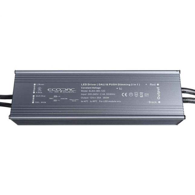 ELED-360-24DP2 - Ecopac ELED-360-D Series LED Driver 360W 24V (DALI2 & Push Dimming)