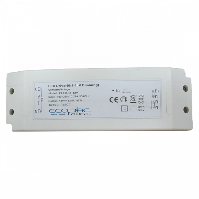 ELED-45-24V - Ecopac Dimmable LED Driver ELED-45-24V 45w 24V