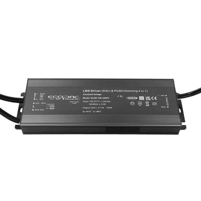 ELED-100-DP2 Series DALI Dimmable Constant Voltage LED Drivers 100W 12v/24v IP66