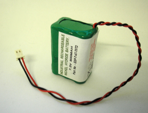 ELP GP60AAAHT6YML 7.2v 800mAh Industrial Nickel Hydride Battery with connector.