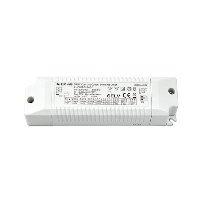 EUP20T-1HMC-0 - EUCHIPS Triac Dimmable Selectable Constant Current LED Driver 350mA-700mA 20W