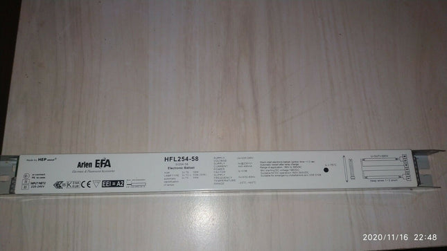 Arlen HFL254-58M 2 x T8 58w 2 *54W T5  Ballast 110-270v Obsolete ,alternatives available in 220-240v