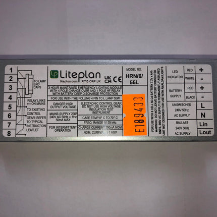 HRN/6/55L Liteplan, obsolete, Like for like alternative will be sent please see below