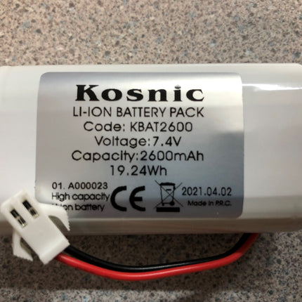 Kosnic  Li-ion Battery Pack  KBAT2600 19.24WH 2600MA 7.4V Li-ion