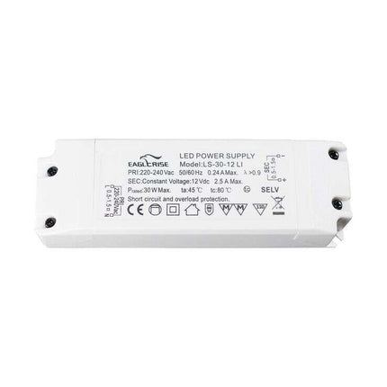 LS-30 LI Series Non-dim Constant Voltage LED Drivers 30W Terminals 12v/24v